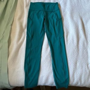 Lululemon Fast and Free tight II 25” Laguna blue leggings